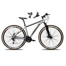 Bicicleta Aro 29 Absolute Nero 5 Alumínio 24v Câmbios Shimano Freio A Disco Mountain Bike Cinza 21