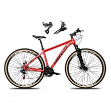 Bicicleta Aro 29 Absolute Nero 5 Alumínio 24v Câmbios Shimano Freio A Disco Mountain Bike vermelho 19