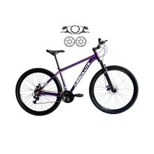Bicicleta Aro 29 Absolute Nero 5 Alumínio 21v Freio Hidráulico Mountain Bike Garfo Suspensão Roxo 15
