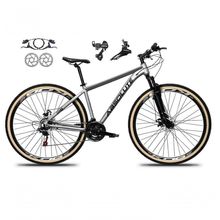 Bicicleta Aro 29 Absolute Nero 5 Alumínio 24v Câmbios Shimano Freio A Disco Hidráulico Mtb Cinza 23