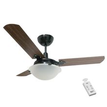 Ventilador Unions Preto 3 Pás Verniz E Controle 110V