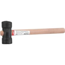 Martelo De Borracha 40 Mm, Cabo Em Madeira, Preto, Nove54 Ostenvonder