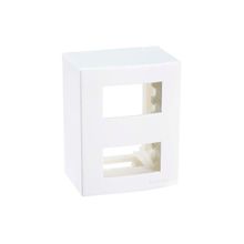 Caixa De Sobrepor Com Suporte Margirius Sleek 75x95 Para 2 Módulos Distanciados Branca