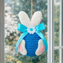 Pendente Ovinhos Coelho Enfeite Decorativo De Páscoa 13x8cm Azul