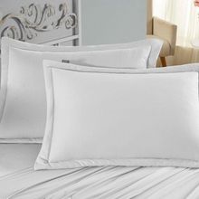 Porta Travesseiro Matelado Nobre 2 Peças Malha 100% Algodão - Branco