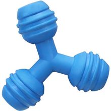 Mordedor Triângulo Brinquedo Para Pet Cães Gatos Distração Azul