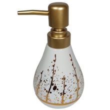 Porta Sabonete Liquido De Cerâmica Branco Premium 3D Lavabo