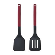 Jogo Espátula Turner E Perfurada Cozinha Vermelha Kitchenaid