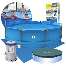 Piscina Estrutural Armação 6125 Litros Filtro Capa E Forro Avenli Jilong 220v