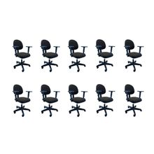 Kit 10 Cadeiras De Escritório Oficial Operativa