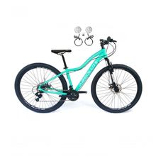 Bicicleta Aro 29 Absolute Hera Feminina 24v Alumínio Freio Hidraulico Garfo Suspensão Verde 17
