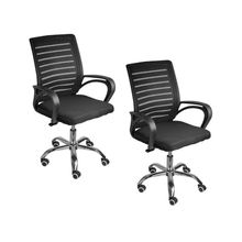 Kit 2 Cadeiras De Escritório Diretor Roma Oficial Ergonômica