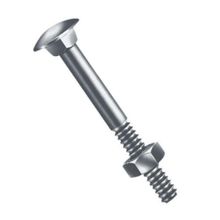 Parafuso Francês 5-16x9 Zincado Com Porca Sextavada - Aço Baixo Carbono