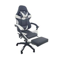 Cadeira Gamer Stillus Ergonômica Oficial Apoio De Pés Preta / Branca