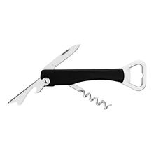 Abridor com Saca-rolhas e Canivete Tramontina Harmoniza em Aço Inox e ABS – Preto