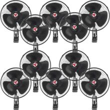 Kit 10 Mini Ventilador Veicular Carro Ônibus Caminhão 20cm