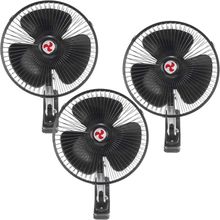 Kit 3 Mini Ventilador Veicular Carro Ônibus Caminhão De 20cm