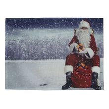 Jogo Americano Estampa Natalina Papai Noel 8 Peças