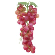 Cacho De Uva Avermelhada Fruta Artificial De Silicone 34cm