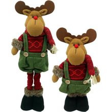 Boneco Decorativo Alce Scoth Pernas Ajustáveis Enfeite 50m