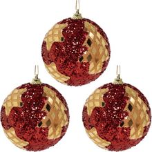 Kit 6 Enfeite Bolas Natalina Árvore Natal Estrela Artesanal