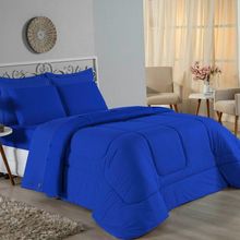 Edredom Solteiro Nobre 1 Peça Dupla Face 1,60m X 2,40m Malha 100% Algodão - Royal