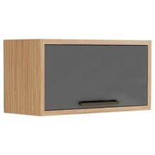 Armário Aéreo Cozinha Modulado Syrah Geladeira C/ 1 Porta Basculante 80cm Amendoa/grafite - Ronipa