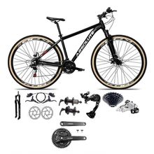 Bicicleta Aro 29 Absolute Nero 5 Câmbios Shimano Alívio-altus 27v Freio Hidráulico Garfo Com trava Preto 21