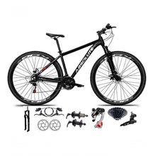 Bicicleta Aro 29 Absolute Nero 5 Alumínio 24v Câmbios Shimano Freio Hidráulico K7 Garfo Comtrava Preto 15