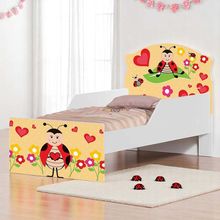 Cama Infantil Com Proteção Lateral 153cm Kmcb Vermelho