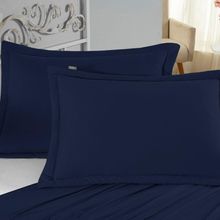 Porta Travesseiro Matelado Nobre 1 Peça Malha 100% Algodão - Azul-marinho