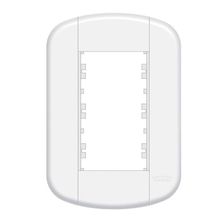 Placa 4x2 Com Suporte Para 3 Módulos - 3939 Blanc