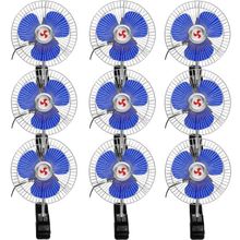 Kit 9 Mini Ventilador Veicular Carro Ônibus Caminhão De 15cm