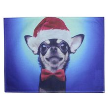 Jogo Americano Estampa Natal Cachorro Natalino 6 Peças