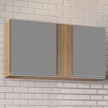 Armário Aéreo 100cm 2 Portas Indiana Castanho/cinza - Lumil Móveis