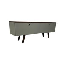 Rack Em Mdf Com Duas Portas Gramado/pau Ferro