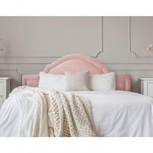 Cabeceira Casal Provençal Luxo 140X60 Rosê Tachas Prata