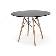 Mesa Eiffel Preta 80cm Madeira Ideal Para Cozinha Sala De Jantar Ou Escritório