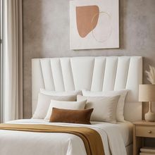 Cabeceira Cama Box Queen 160 Cm Lizza Em Suede Com Frame Cor:branco