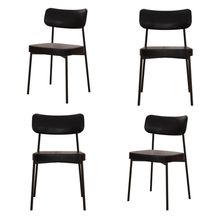 Cadeira Mynna Fixa C/4 Pes 525 X 470 X 790 Mm C/4 Un. Courino Preto Courino Preto