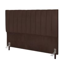 Cabeceira Cama Casal Queen Box 160 Cm Sara Suede E Frame Cor:marrom