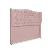 Cabeceira De Cama Box Casal 140 Cm Dubai Premium - Veludo Rose