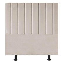 Cabeceira Estofada Cama Box Solteiro 100 Cm Taís Corino bege