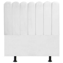 Cabeceira Nuvem Cama Box Solteiro 90 Cm Alanis Suede Branco