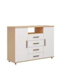 Comoda Berlim 2 Portas 4 Gavetas Freijo- Off White