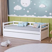 Bicama Solteiro Eco Madeira Maciça Branco