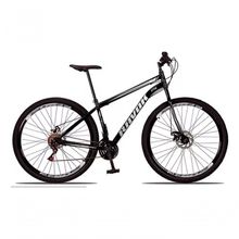 Bicicleta Bike Aço 21 Marchas Velocidades Aro 29 Preto E Cinza