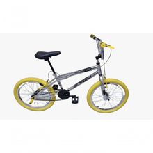 Bicicleta Aro 20 Dnz Cromada Pneu Amarelo.