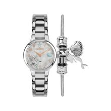 Relógio Condor Feminino Ref: Co2035noc/k4k Prateado Pequena Sereia + Semijoia