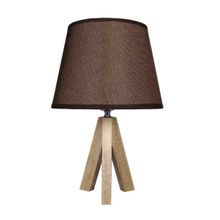 Abajur Luminária Rustica Marrom De Mesa 38cm Bivolt 110/220v